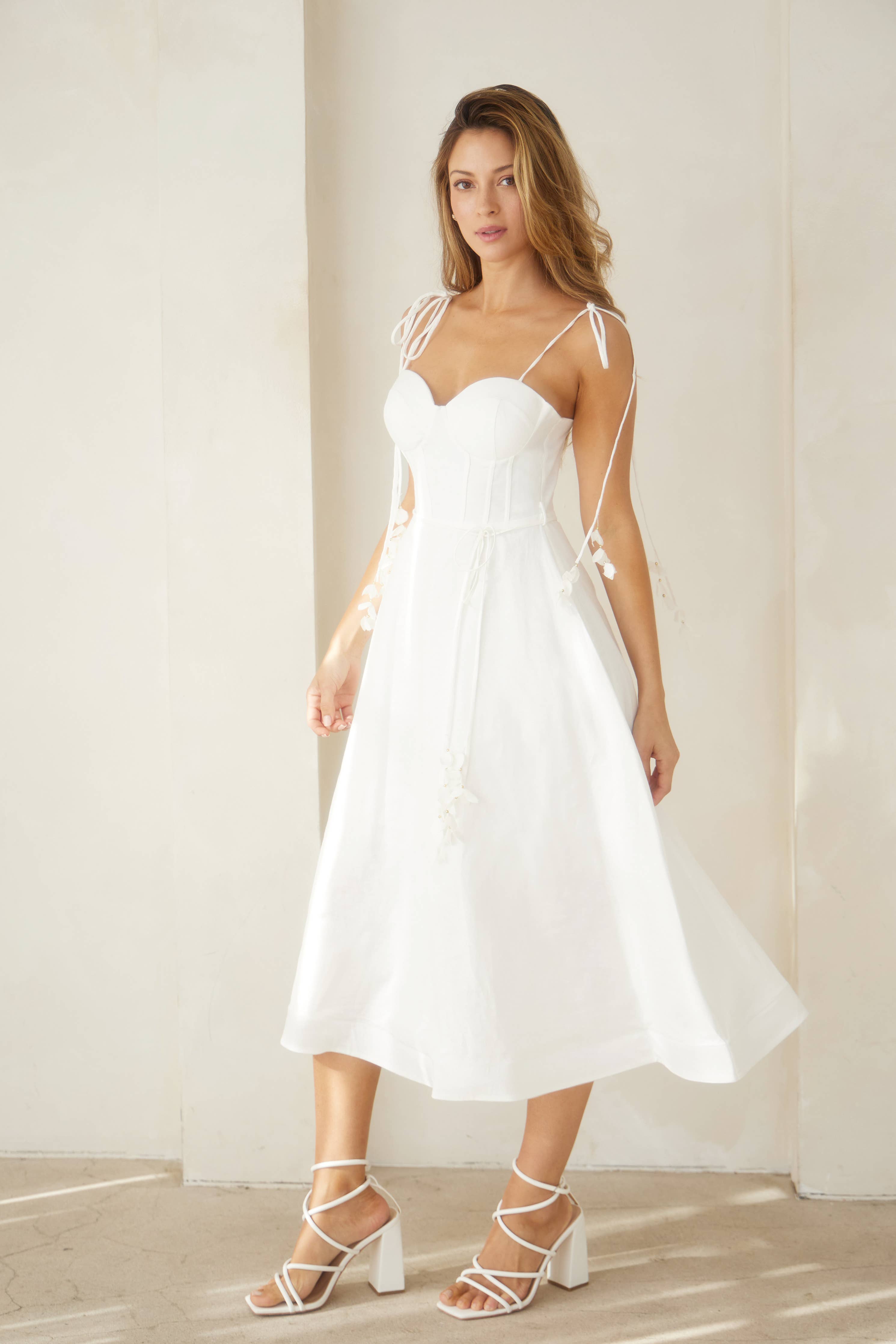 Bustier Shoulder Tie Dress