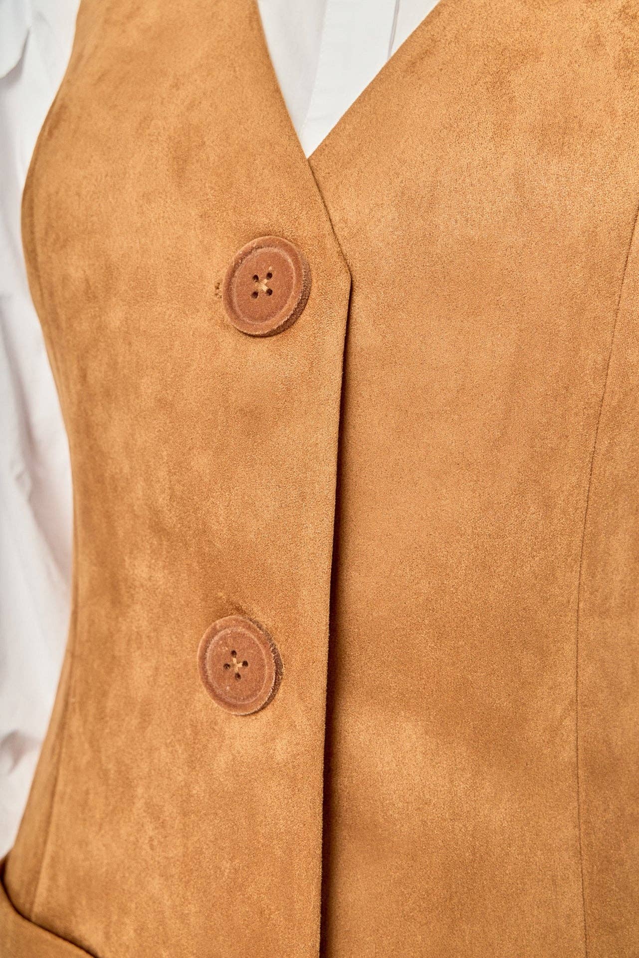 Faux Suede Vest Dress