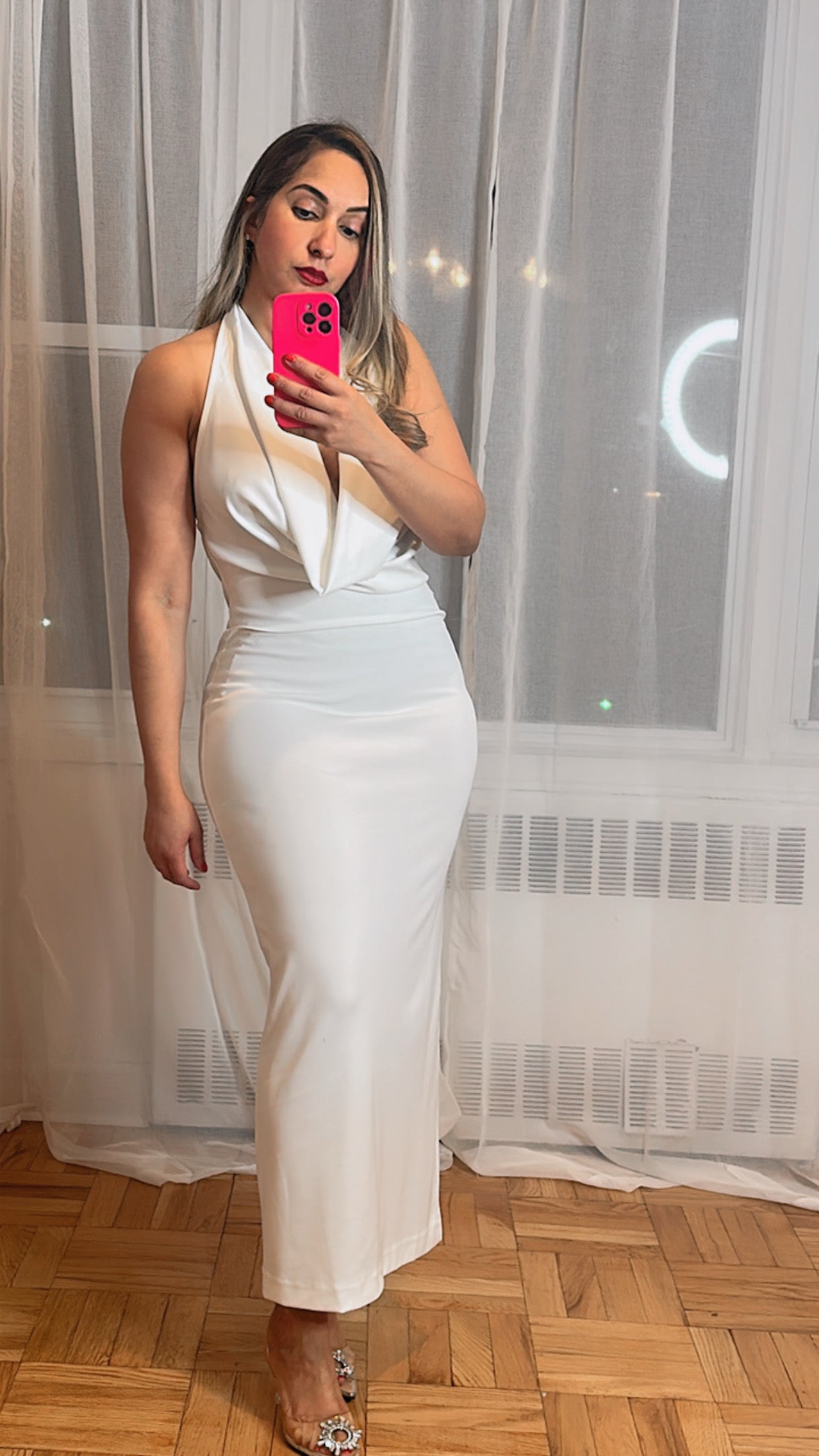 Open back white Dress