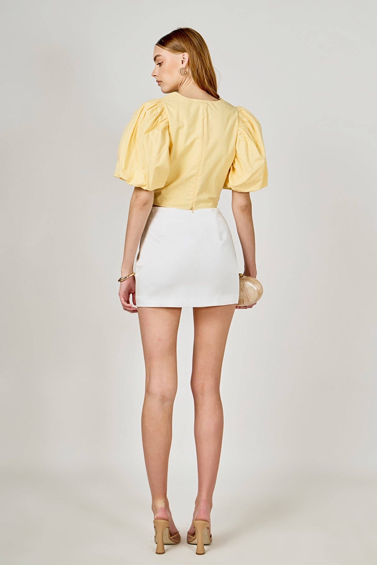 Puff Sleeve Crop Top