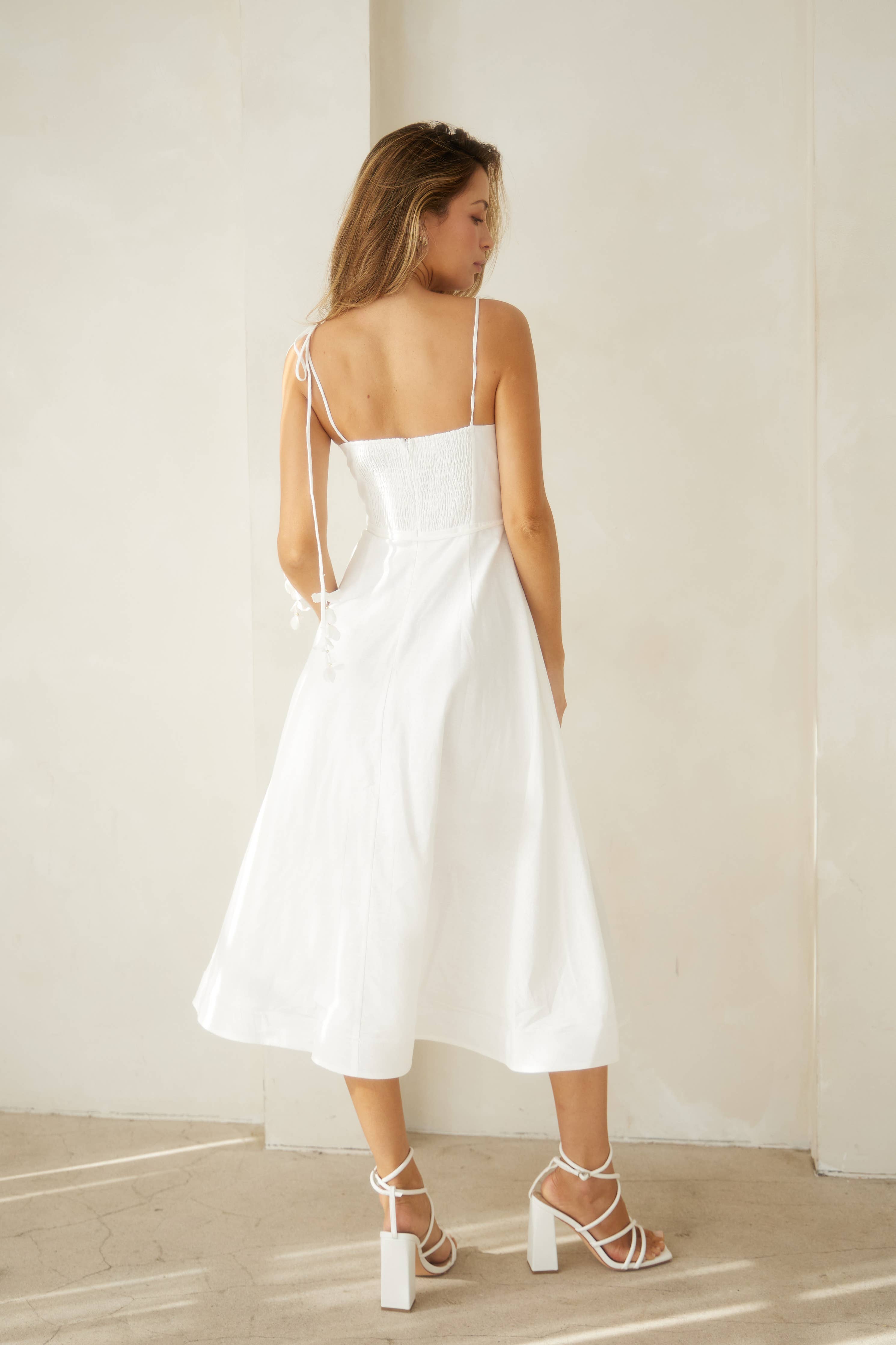 Bustier Shoulder Tie Dress