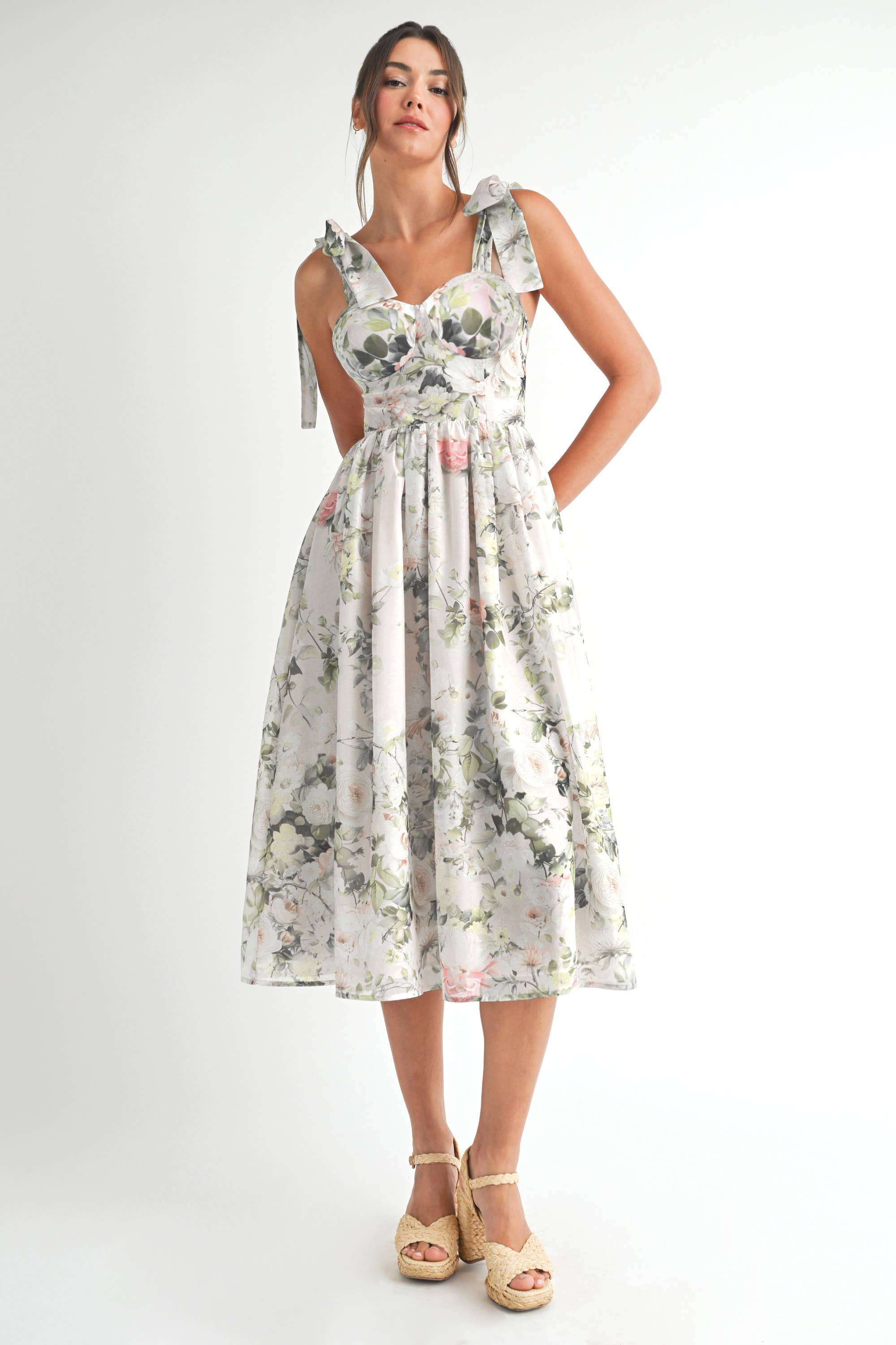 Floral Printed Midi Dress