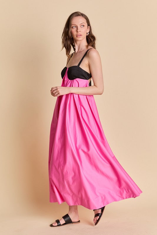 Black top pink Dress