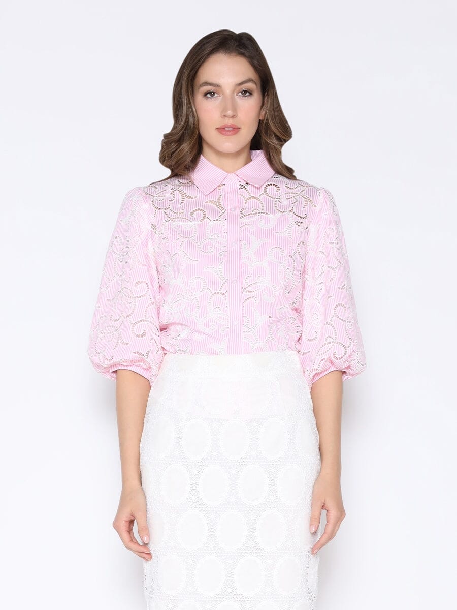 Embroidery Baby pink top