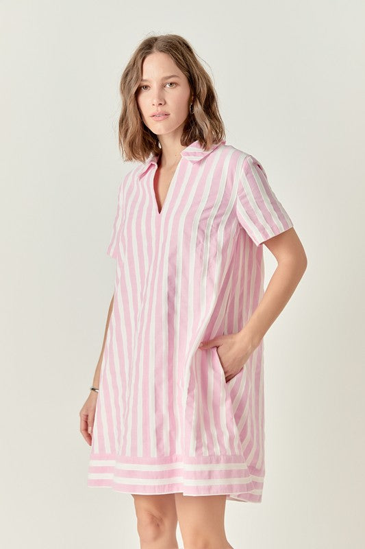 Baby pink stripes Dress
