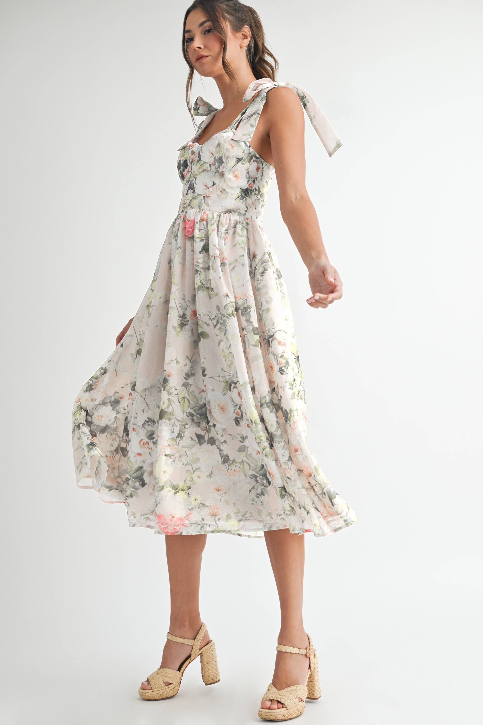 Floral Printed Midi Dress