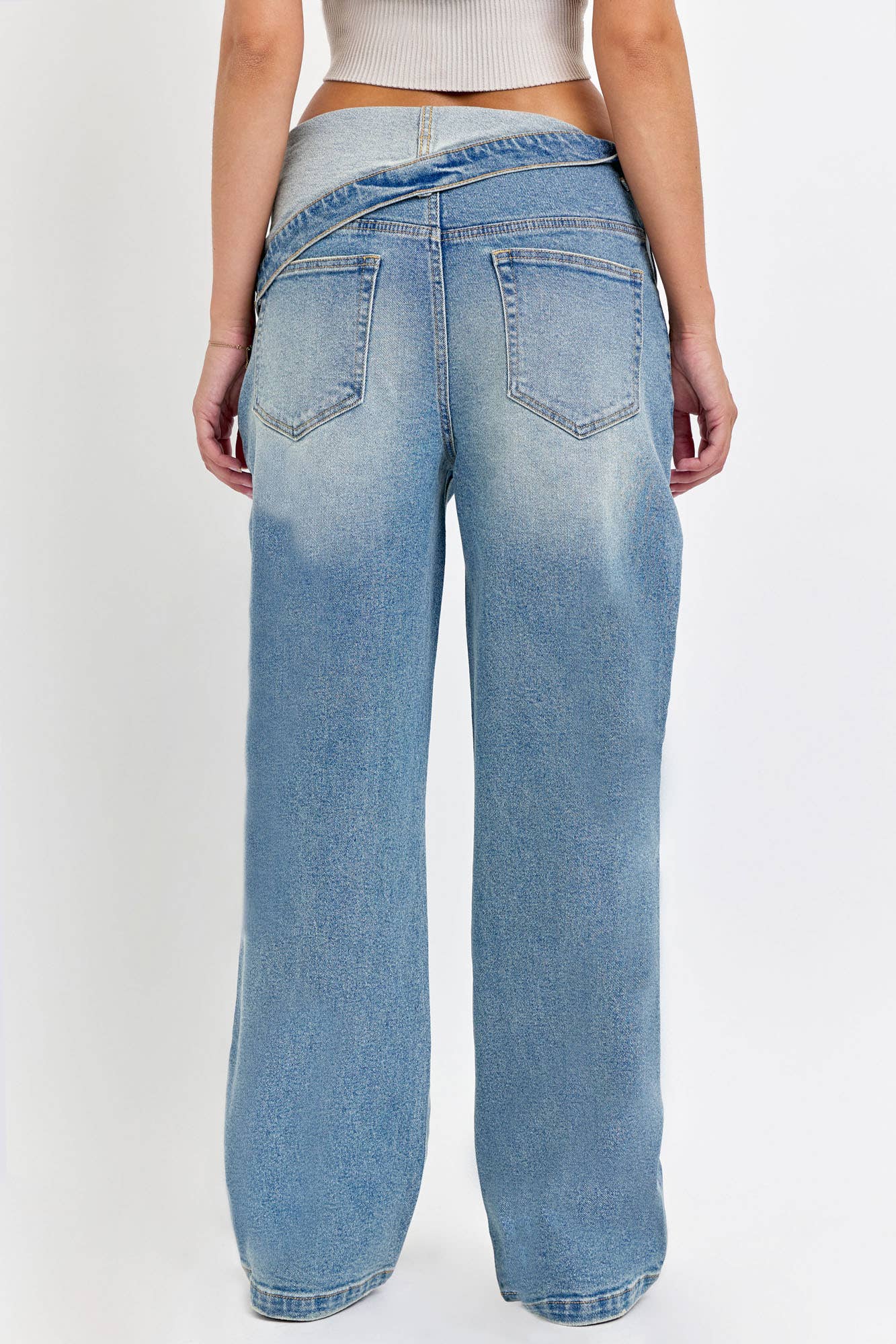 The Vintage Low Jean with Asymmetric Waist Band