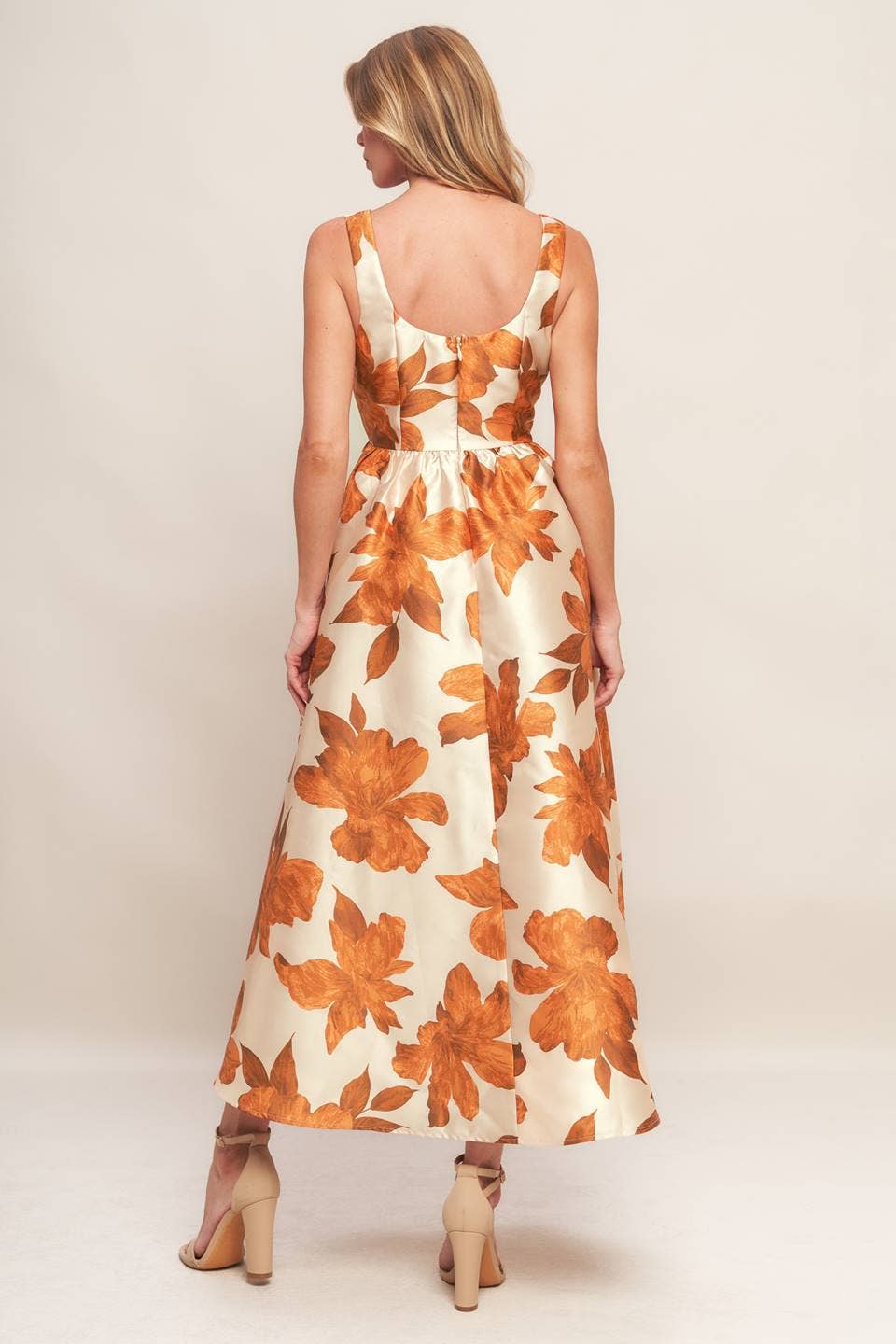 A printed woven midi dress - ID22668