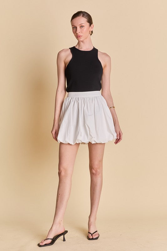Bubble White Skirt