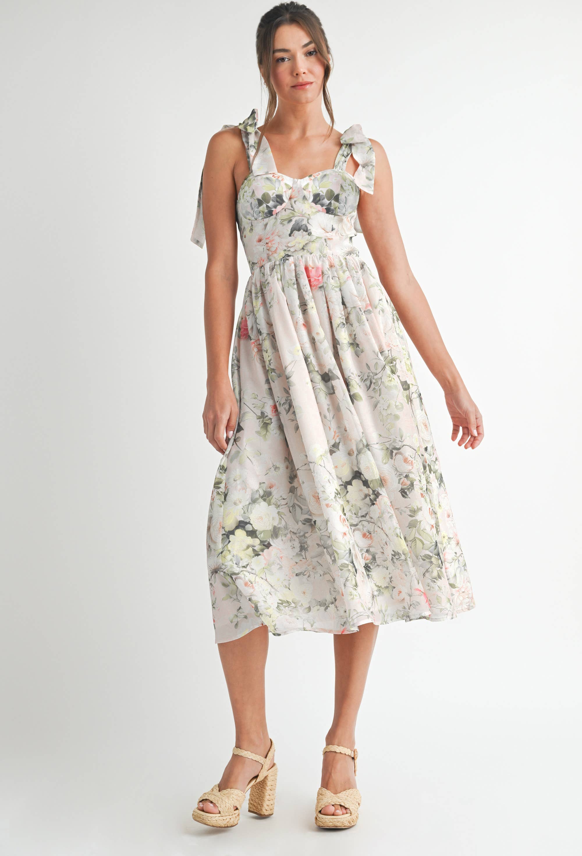 Floral Printed Midi Dress