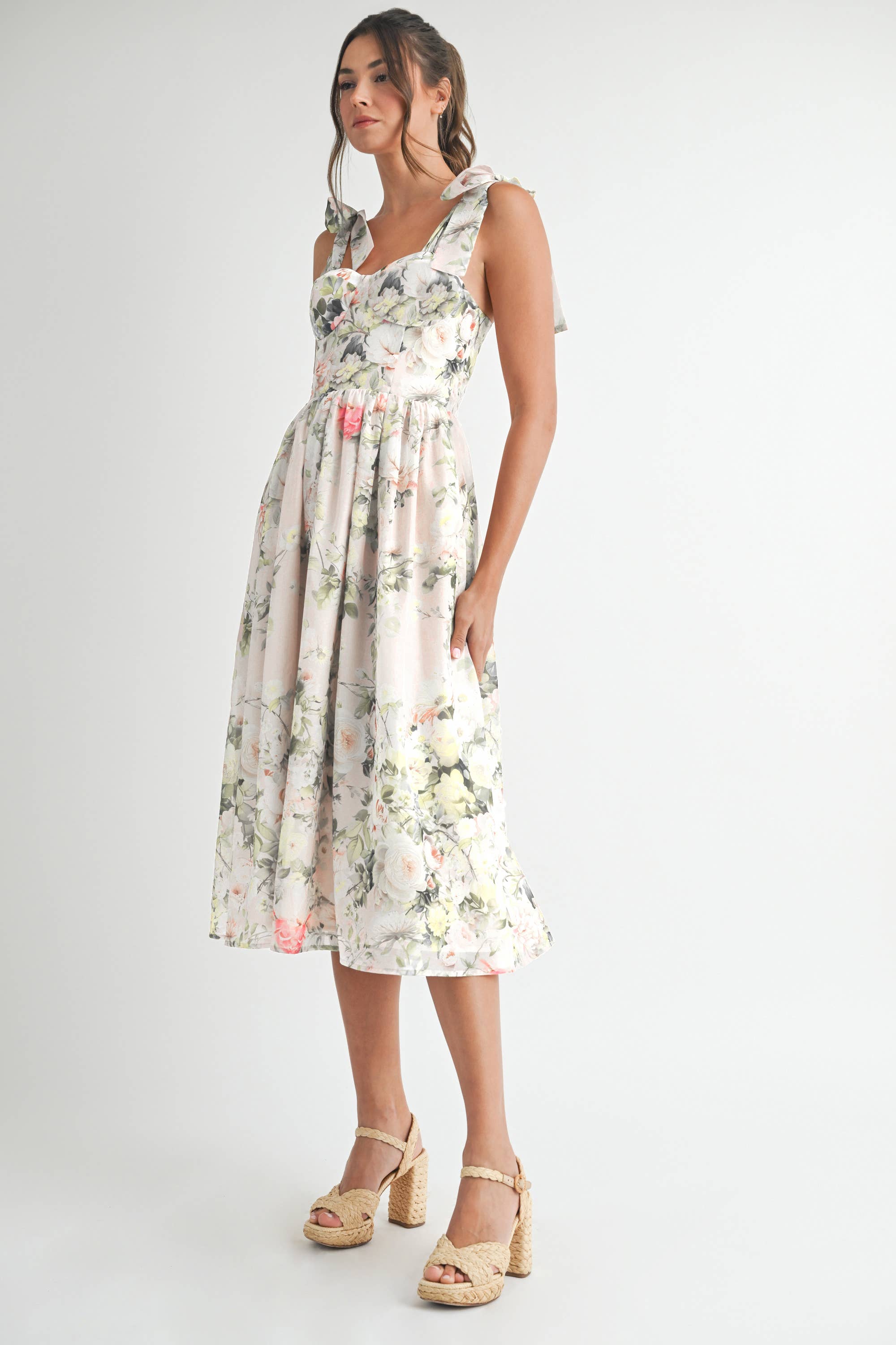 Floral Printed Midi Dress