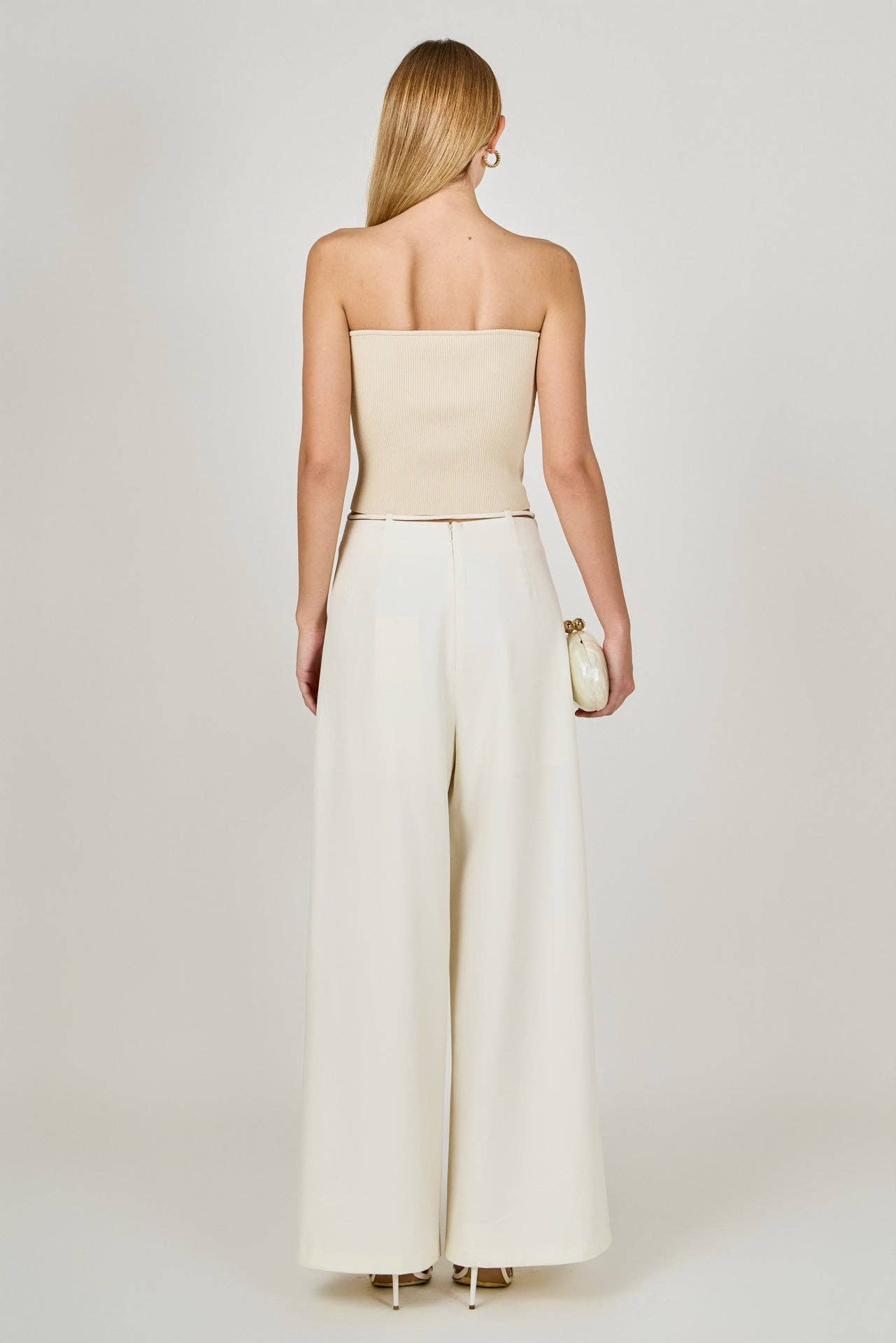 Waist Tape with High Waist Long Pant