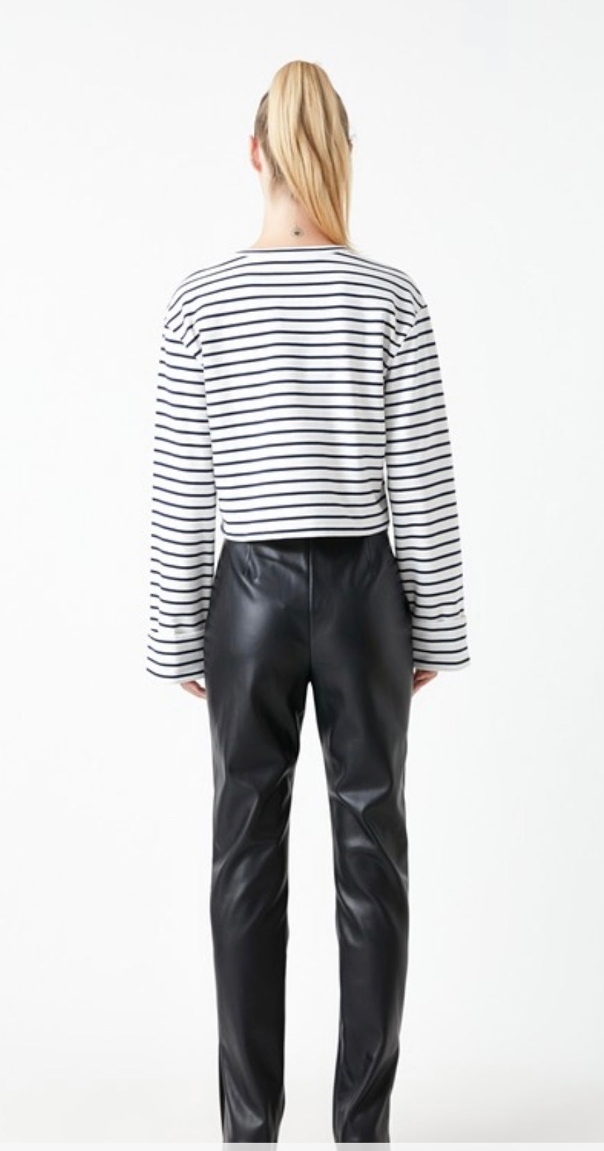 Faux leather pants
