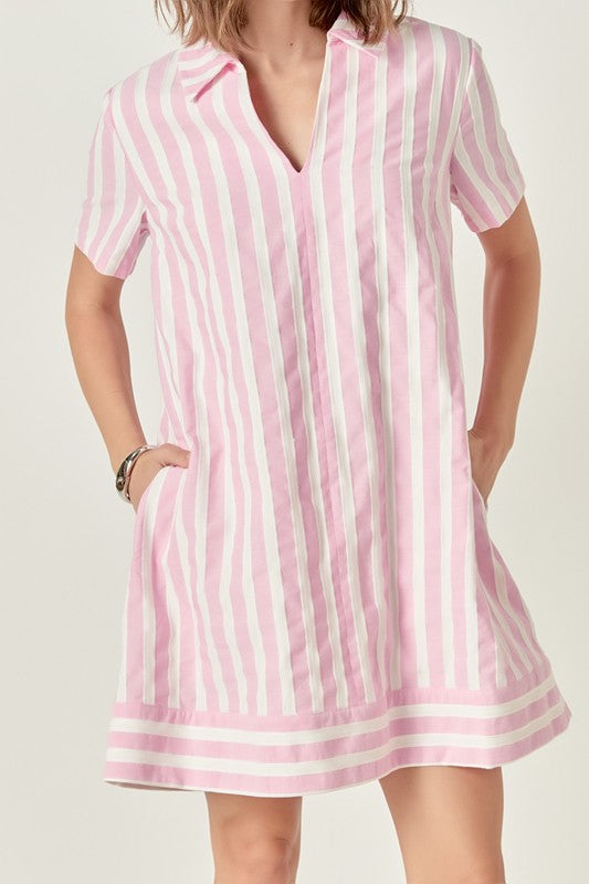 Baby pink stripes Dress