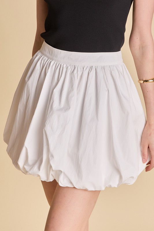 Bubble White Skirt