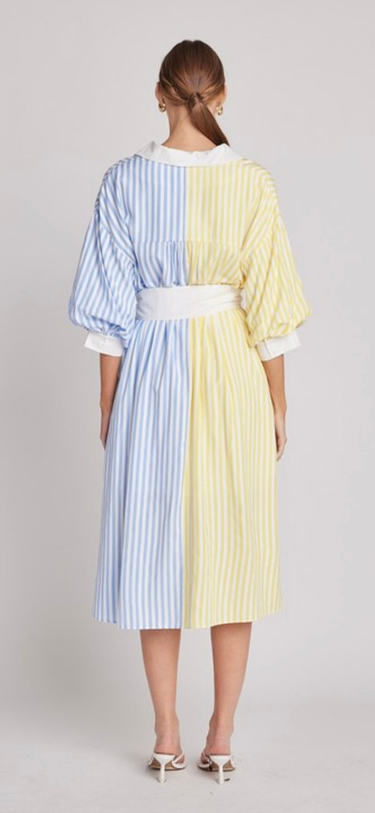 Yellow & Blue perfect Dress with pockets