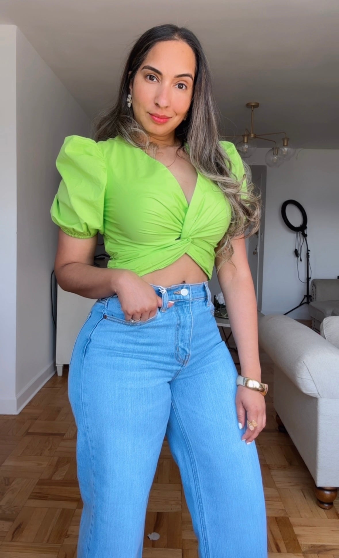 Green Lime Crop Top