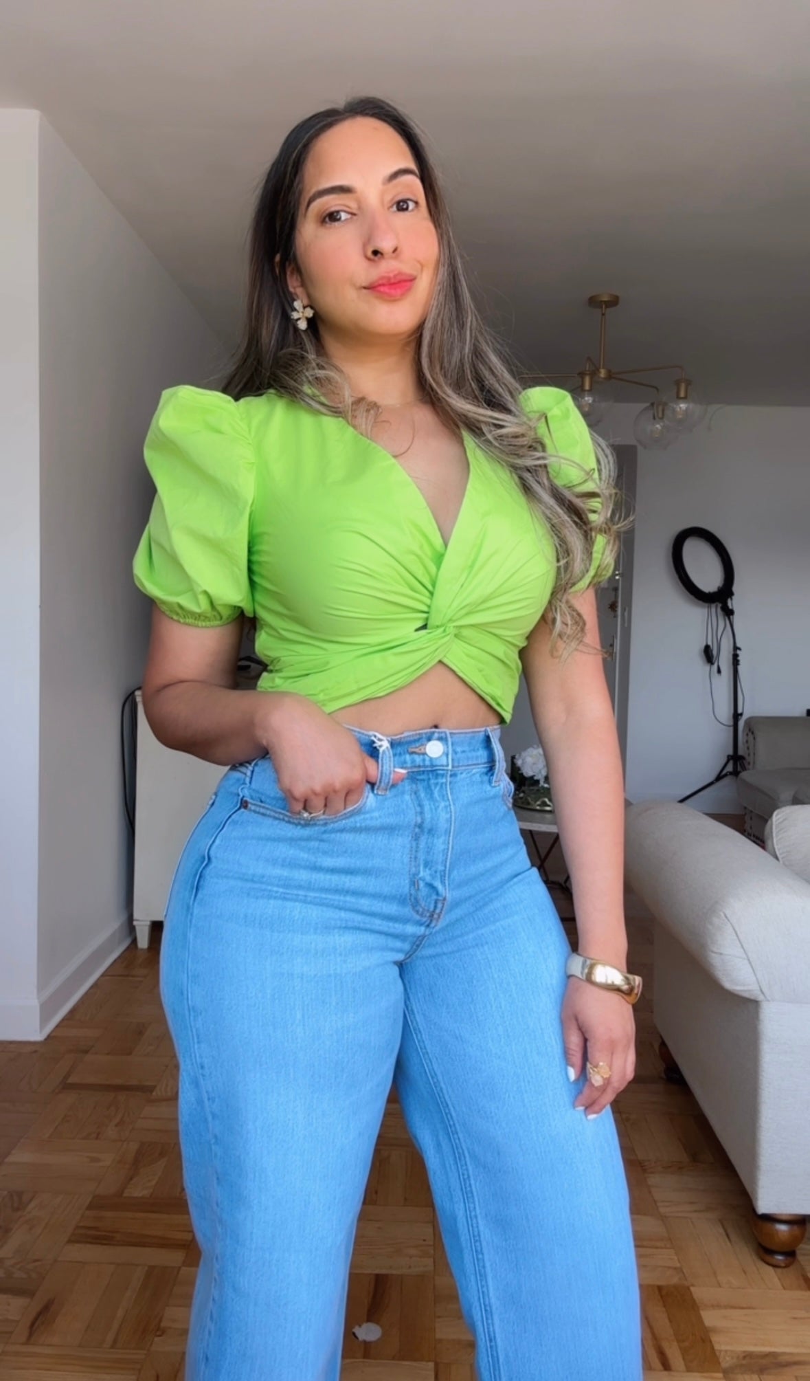 Green Lime Crop Top