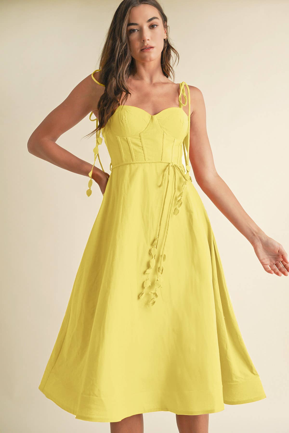 Bustier Shoulder Tie Dress
