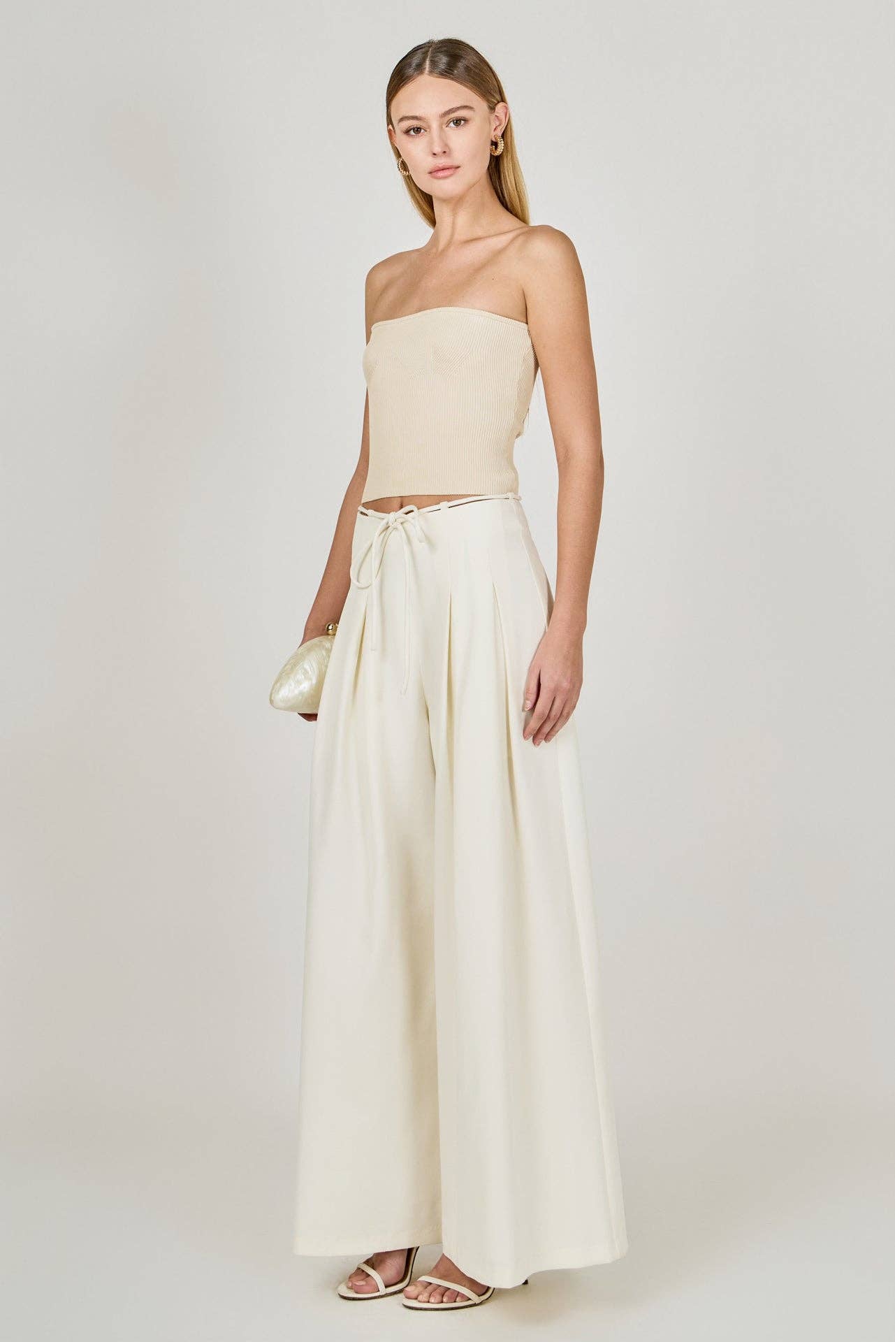 Waist Tape with High Waist Long Pant