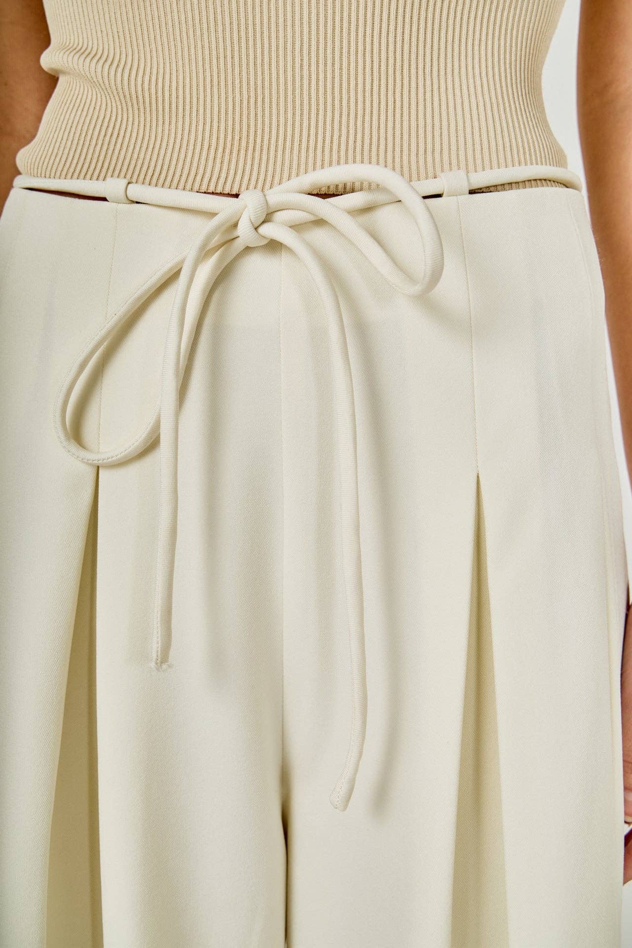 Waist Tape with High Waist Long Pant
