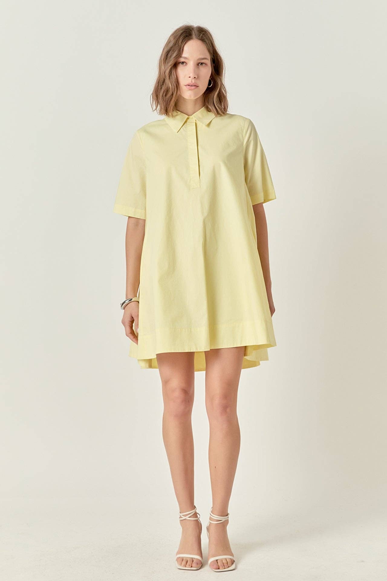 A-Line Short Sleeve Shirt Dress