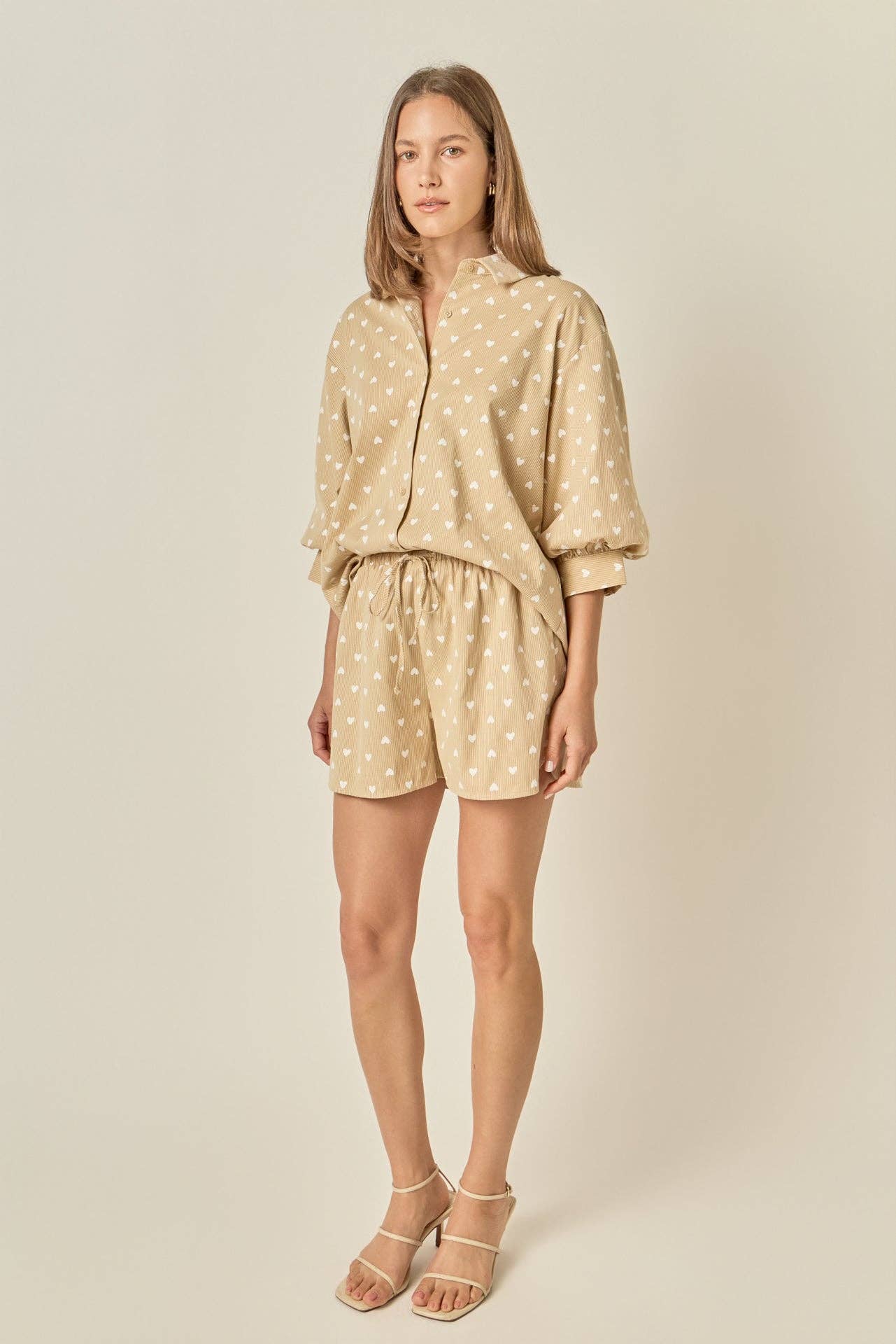Embroidery Detail Volume Sleeve Shirt