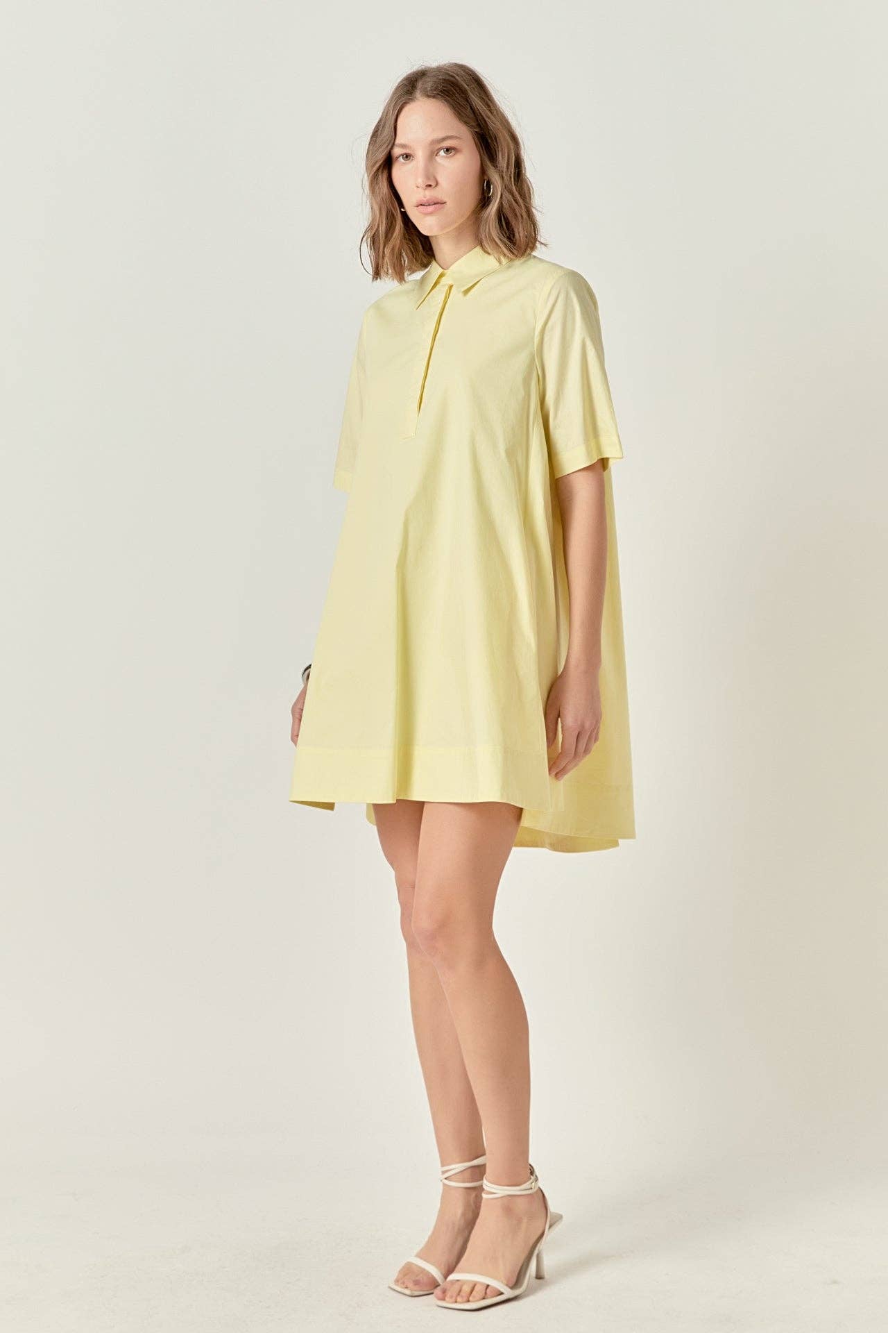 A-Line Short Sleeve Shirt Dress