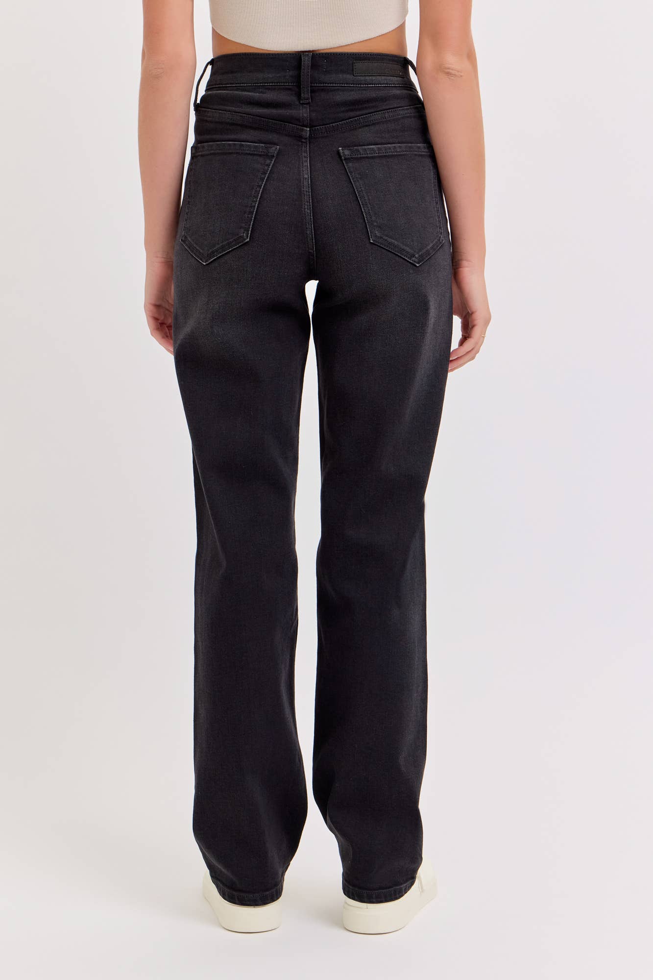AM19472RS-BLK Super High Rise Dad Jean