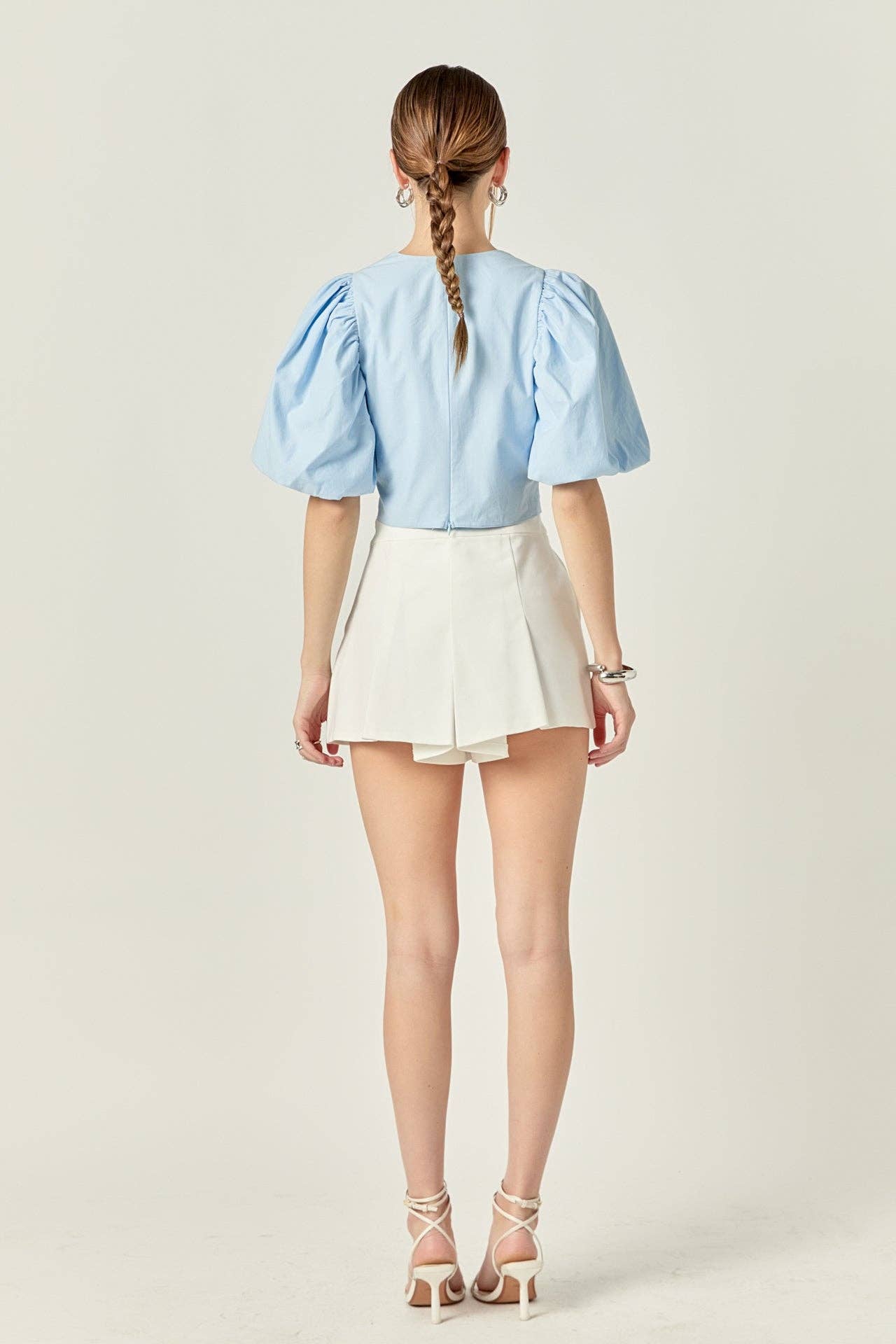 Puff Sleeve Crop Top