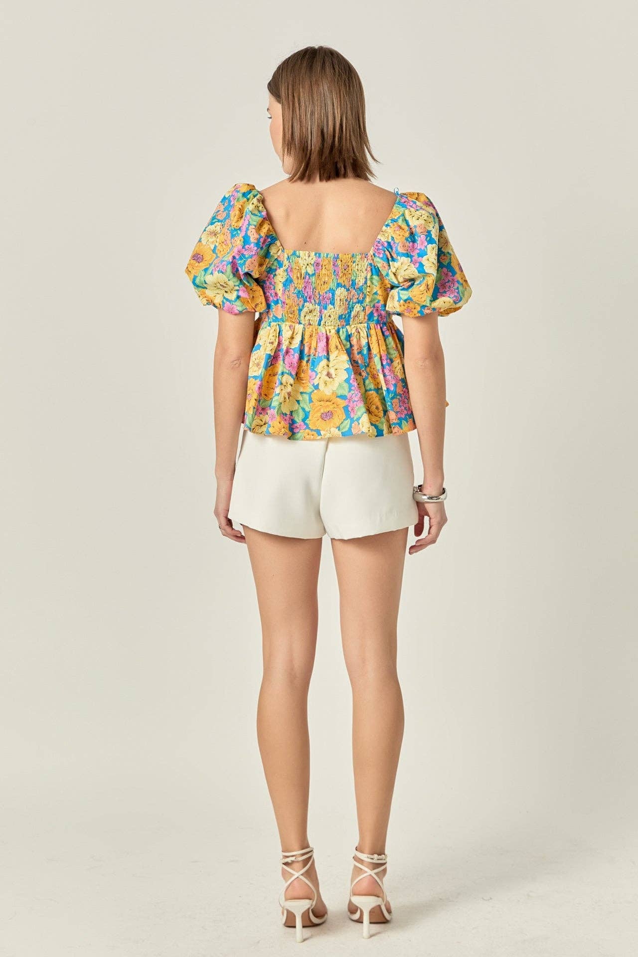 Floral Puff Sleeve Top