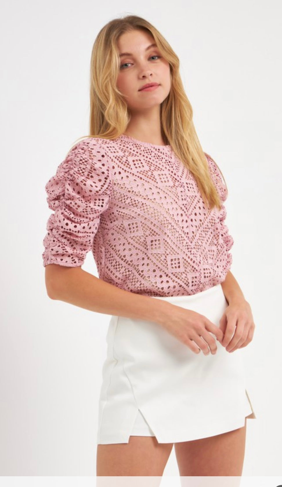 Lace Stripe Top