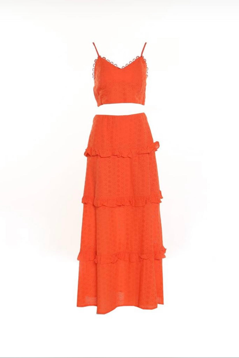 Conjunto naranja hawaiano