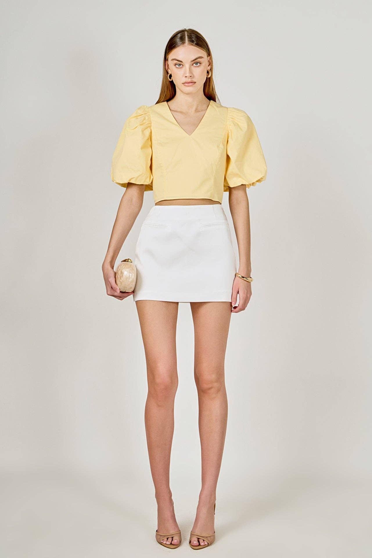 Puff Sleeve Crop Top