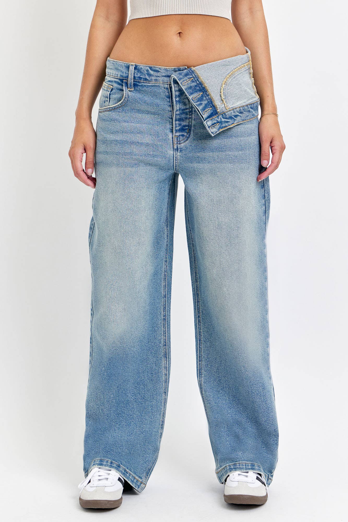 The Vintage Low Jean with Asymmetric Waist Band