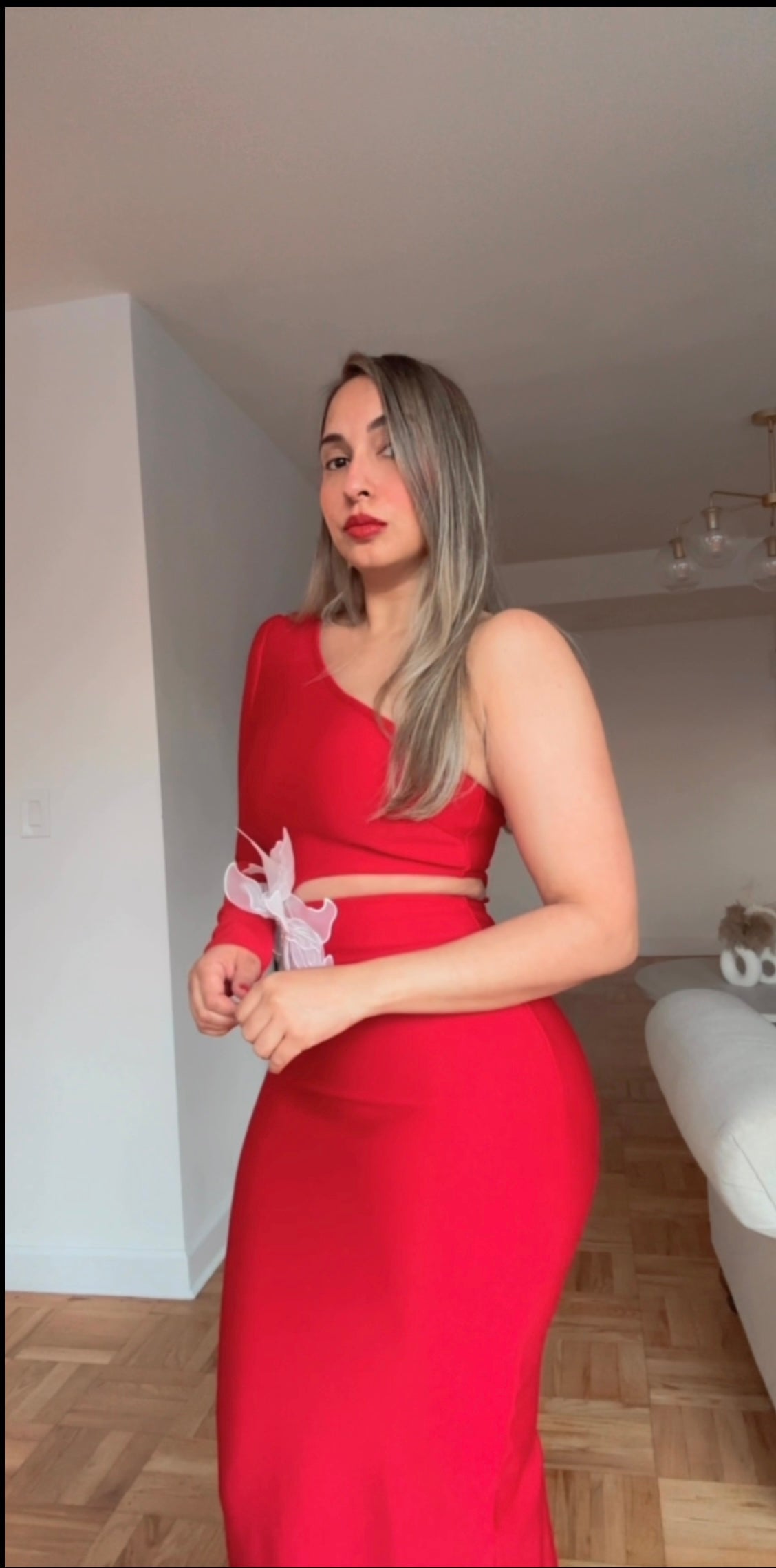 Xmas Dress with white flower