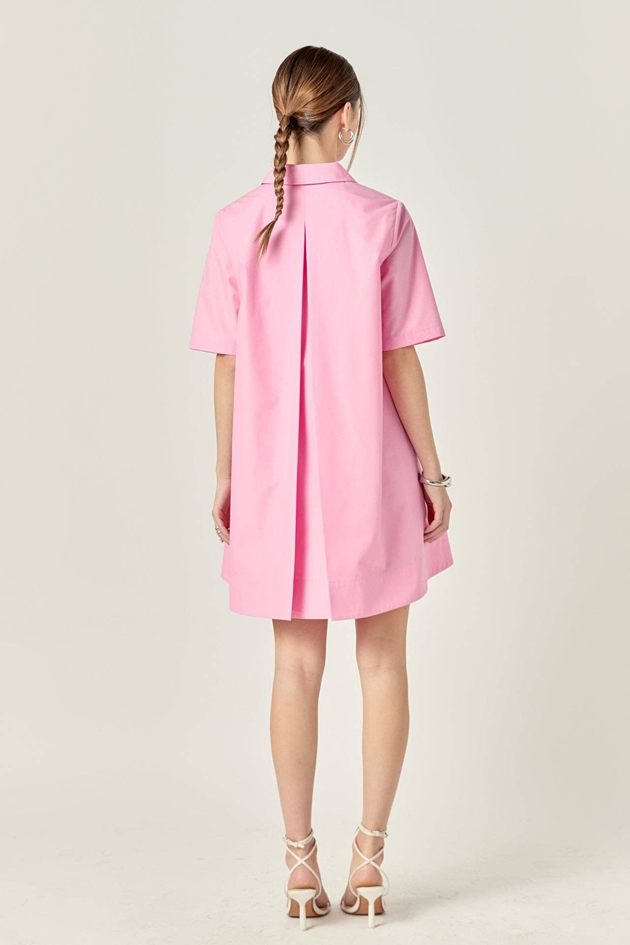 A-Line Short Sleeve Shirt Dress