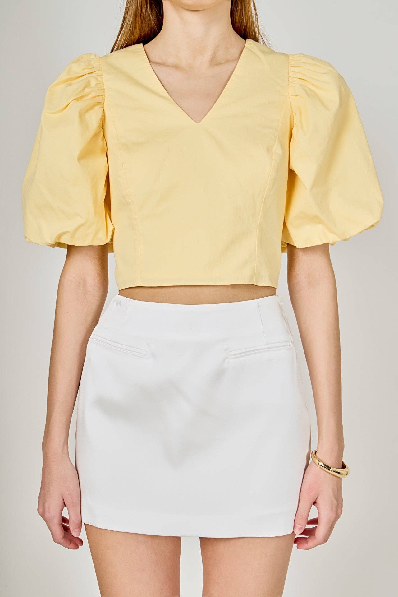 Puff Sleeve Crop Top