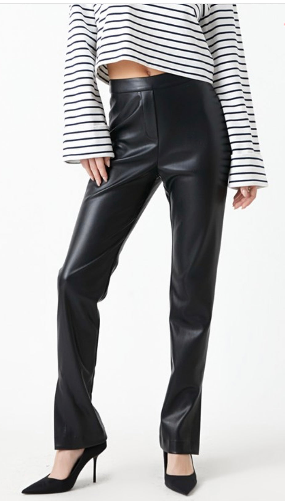Faux leather pants