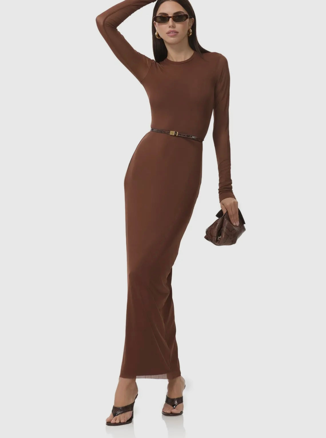 Mesh Brown Dress
