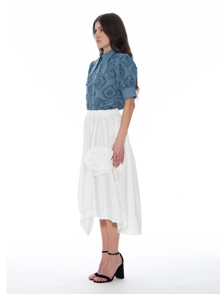 Flower white skirt
