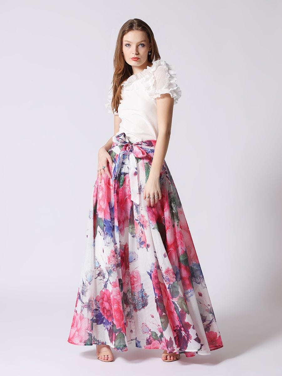 Long Flower Skirt