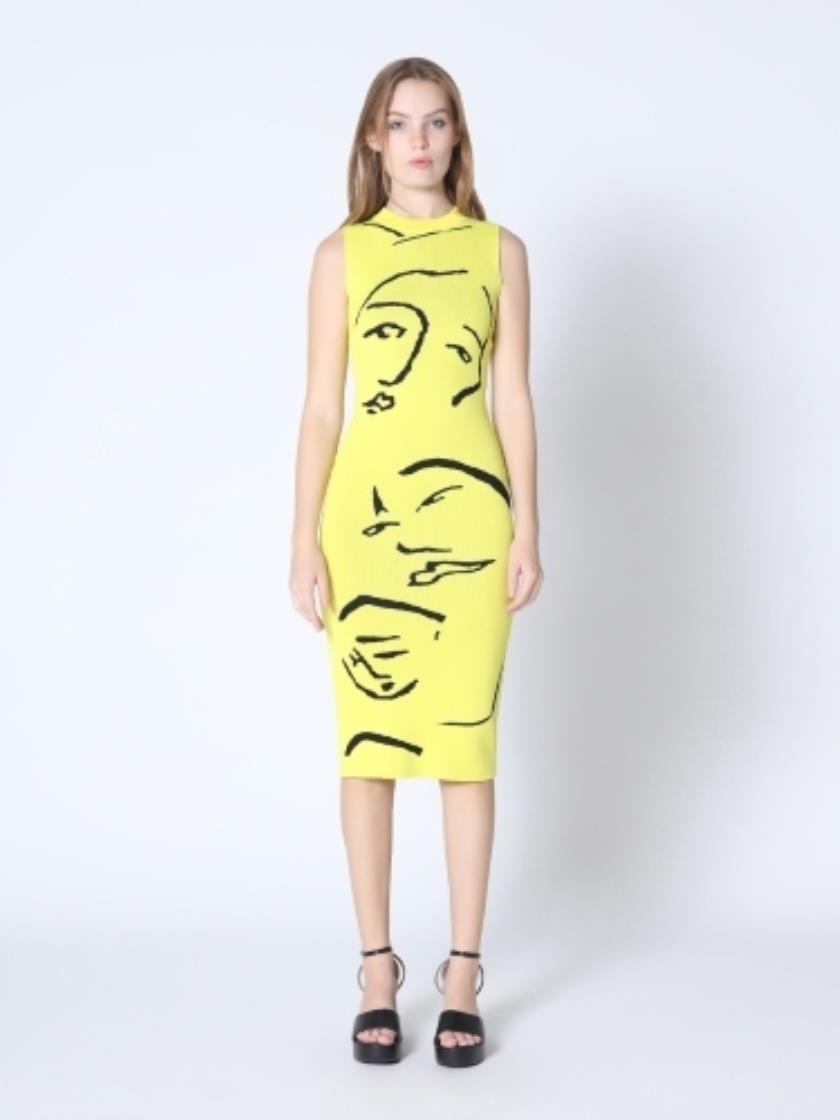 Yellow Faces Dress