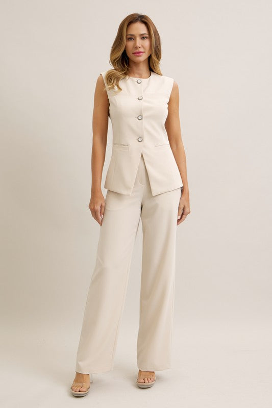 Vest set Beige