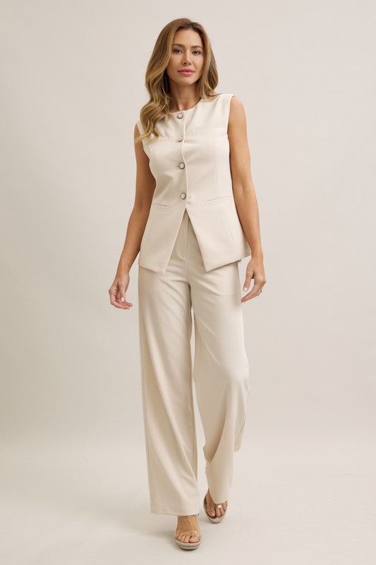 Vest set Beige