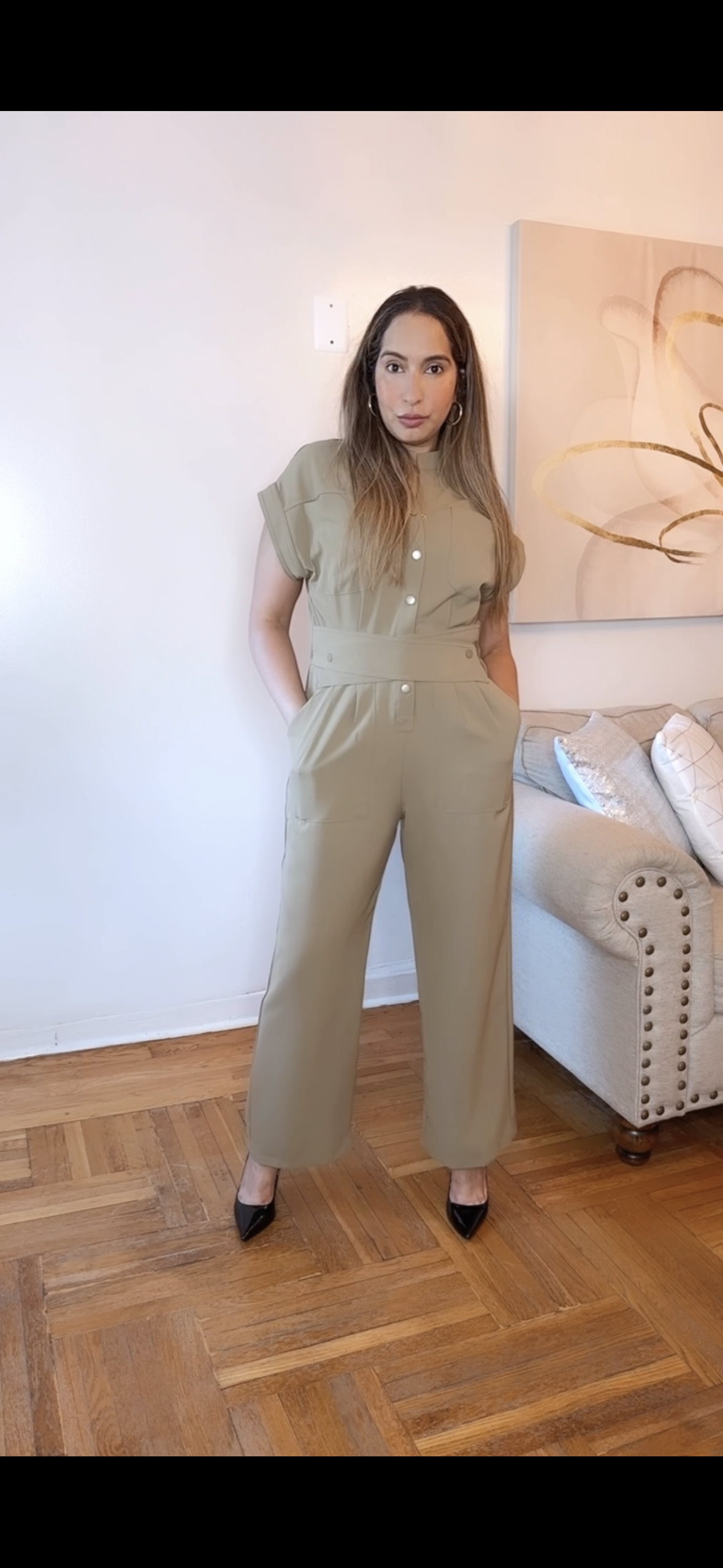 Olive green jumpsuit