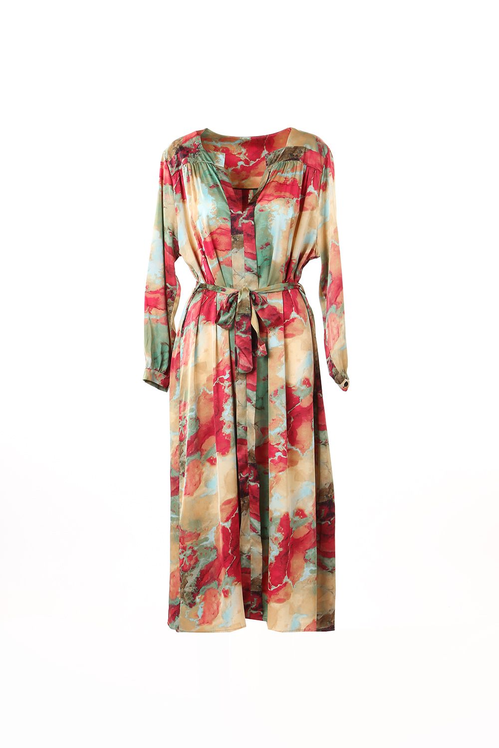 Vestido floreciente fucsia