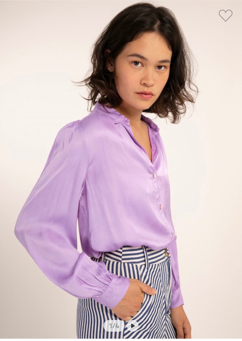 Purple Silk Top