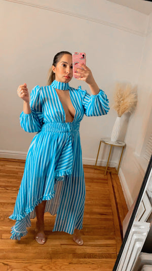 Blue line Dress