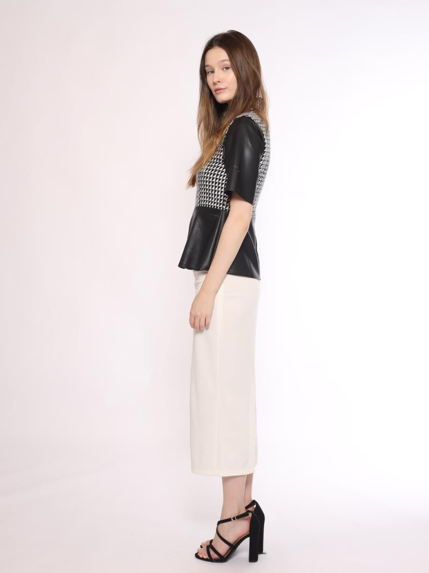 Black white square top